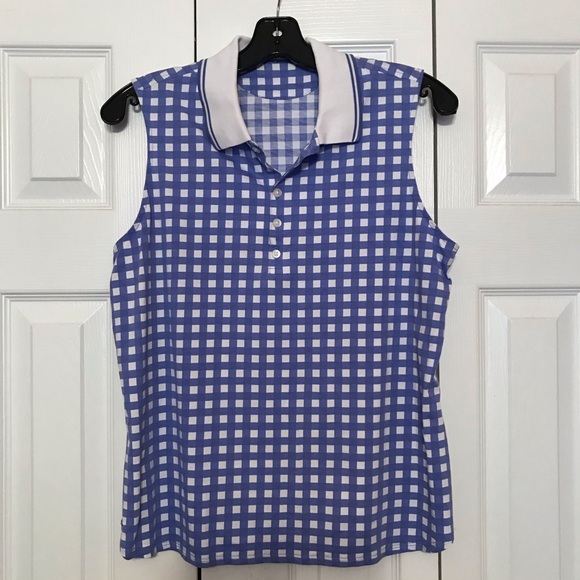 Polo Golf Ralph Lauren Tailored Fit Checkered Top - Picture 1 of 6